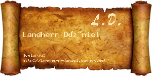 Landherr Dániel névjegykártya